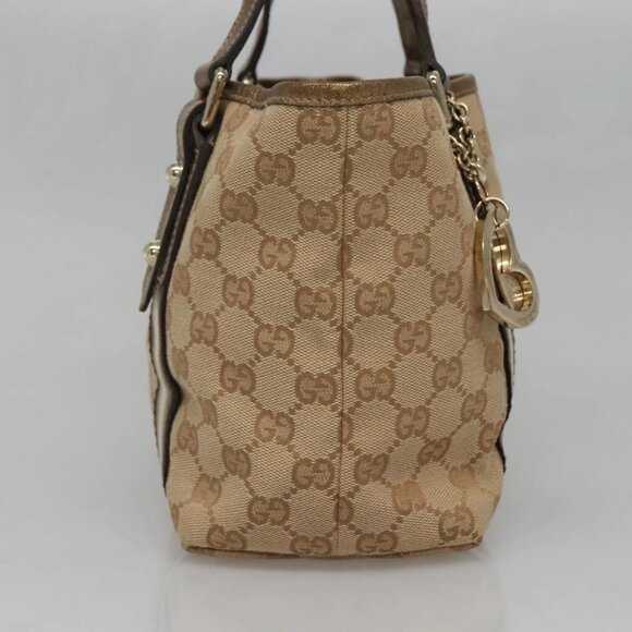 GUCCI GG Canvas Hand Bag Beige Gold 139261 Auth ep10747 - Picture 6 of 16